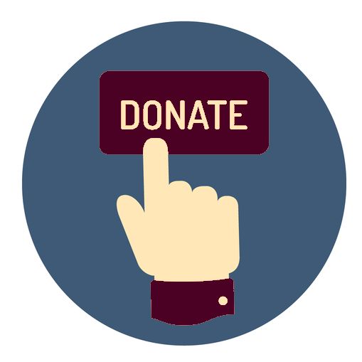 Charity and donation icons flat style set